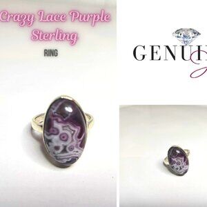 Sterling Purple Crazy Lace Ring